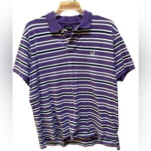 Chaps Stretch Striped Polo‎